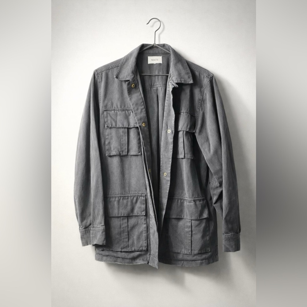 MATE the Label brand - Women’s Tencel Twill Utility Jacket - Black L